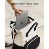 image:imageLOVEVOOK Laptop Backpack for Women 156 Inch Work Business Backpacks Purse With Large Capacity Waterproof Nurse Bag College Bookbag for School Waterproof Casual Daypack for TravelWhitekhaki