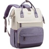image:imageLOVEVOOK Laptop Backpack for Women 156 Inch Work Business Backpacks Purse With Large Capacity Waterproof Nurse Bag College Bookbag for School Waterproof Casual Daypack for TravelWhitepurple