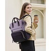image:imageLOVEVOOK Laptop Backpack for Women 156 Inch Work Business Backpacks Purse With Large Capacity Waterproof Nurse Bag College Bookbag for School Waterproof Casual Daypack for TravelPlumpurpleblack