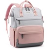 image:imageLOVEVOOK Laptop Backpack for Women 156 Inch Work Business Backpacks Purse With Large Capacity Waterproof Nurse Bag College Bookbag for School Waterproof Casual Daypack for TravelPinkgrey