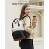 image:imageLOVEVOOK Laptop Backpack for Women 156 Inch Work Business Backpacks Purse With Large Capacity Waterproof Nurse Bag College Bookbag for School Waterproof Casual Daypack for TravelWhitekhaki