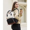 image:imageLOVEVOOK Laptop Backpack for Women 156 Inch Work Business Backpacks Purse With Large Capacity Waterproof Nurse Bag College Bookbag for School Waterproof Casual Daypack for TravelBeigewine Red