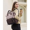 image:imageLOVEVOOK Laptop Backpack for Women 156 Inch Work Business Backpacks Purse With Large Capacity Waterproof Nurse Bag College Bookbag for School Waterproof Casual Daypack for TravelBrownbeigeblack