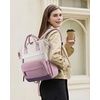 image:imageLOVEVOOK Laptop Backpack for Women 156 Inch Work Business Backpacks Purse With Large Capacity Waterproof Nurse Bag College Bookbag for School Waterproof Casual Daypack for TravelPinkwhitepurple
