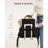 image:imageLOVEVOOK Laptop Backpack for Women 156 Inch Work Business Backpacks Purse With Large Capacity Waterproof Nurse Bag College Bookbag for School Waterproof Casual Daypack for TravelWhitekhaki