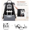 image:imageLOVEVOOK Laptop Backpack for Women 156 inch Waterproof Nurse Bag Teacher Work Backpack Purse for Women Travel Computer Backpack for College Office Business LadiesGray Black
