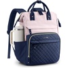 image:imageLOVEVOOK Laptop Backpack for Women 156 inch Waterproof Nurse Bag Teacher Work Backpack Purse for Women Travel Computer Backpack for College Office Business LadiesPink Navy