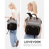 image:imageLOVEVOOK Laptop Backpack for Women 156 inch Waterproof Nurse Bag Teacher Work Backpack Purse for Women Travel Computer Backpack for College Office Business LadiesGray Black