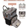 image:imageLOVEVOOK Laptop Backpack for Women 156 inch Waterproof Nurse Bag Teacher Work Backpack Purse for Women Travel Computer Backpack for College Office Business LadiesGray Black