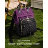 image:imageLOVEVOOK Laptop Backpack for Women 156 inch Waterproof Nurse Bag Teacher Work Backpack Purse for Women Travel Computer Backpack for College Office Business LadiesPurple Black