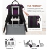 image:imageLOVEVOOK Laptop Backpack for Women 156 inch Waterproof Nurse Bag Teacher Work Backpack Purse for Women Travel Computer Backpack for College Office Business LadiesDark Purple Black