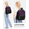 image:imageLOVEVOOK Laptop Backpack for Women 156 inch Waterproof Nurse Bag Teacher Work Backpack Purse for Women Travel Computer Backpack for College Office Business LadiesDark Purple Black