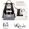 image:imageLOVEVOOK Laptop Backpack for Women 156 inch Waterproof Nurse Bag Teacher Work Backpack Purse for Women Travel Computer Backpack for College Office Business LadiesCream Black