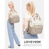 image:imageLOVEVOOK Laptop Backpack for Women 156 inch Waterproof Nurse Bag Teacher Work Backpack Purse for Women Travel Computer Backpack for College Office Business LadiesCream Tan
