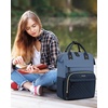 image:imageLOVEVOOK Laptop Backpack for Women 156 inch Waterproof Nurse Bag Teacher Work Backpack Purse for Women Travel Computer Backpack for College Office Business LadiesGray Bluedark Blue