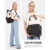 image:imageLOVEVOOK Laptop Backpack for Women 156 inch Waterproof Nurse Bag Teacher Work Backpack Purse for Women Travel Computer Backpack for College Office Business LadiesCreamblack