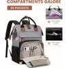 image:imageLOVEVOOK Laptop Backpack for Women 156 inch Waterproof Nurse Bag Teacher Work Backpack Purse for Women Travel Computer Backpack for College Office Business LadiesGray Black