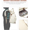 image:imageLOVEVOOK Laptop Backpack for Women 156 inch Waterproof Nurse Bag Teacher Work Backpack Purse for Women Travel Computer Backpack for College Office Business LadiesCream