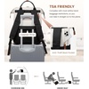 image:imageLOVEVOOK Laptop Backpack for Women 156 inch Waterproof Nurse Bag Teacher Work Backpack Purse for Women Travel Computer Backpack for College Office Business LadiesCream Black