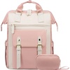 image:imageLOVEVOOK Laptop Backpack for Women Teacher Bag Work Backpack Purse Laptop Computer Back Pack Business Travel Backpack Nursing College Book bag 156inch BlackBeigeBrownPinkbeigebeige