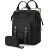 image:imageLOVEVOOK Laptop Backpack for Women Teacher Bag Work Backpack Purse Laptop Computer Back Pack Business Travel Backpack Nursing College Book bag 156inch BlackBeigeBrown1 Blackblack