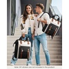 image:imageLOVEVOOK Laptop Backpack for Women Teacher Bag Work Backpack Purse Laptop Computer Back Pack Business Travel Backpack Nursing College Book bag 156inch BlackBeigeBrownBlackbeigebrown