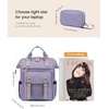 image:imageLOVEVOOK Laptop Backpack for Women Teacher Bag Work Backpack Purse Laptop Computer Back Pack Business Travel Backpack Nursing College Book bag 156inch BlackBeigeBrownPurplepurple