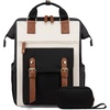 image:imageLOVEVOOK Laptop Backpack for Women Teacher Bag Work Backpack Purse Laptop Computer Back Pack Business Travel Backpack Nursing College Book bag 156inch BlackBeigeBrownBlackbeigebrown