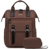 image:imageLOVEVOOK Laptop Backpack for Women Teacher Bag Work Backpack Purse Laptop Computer Back Pack Business Travel Backpack Nursing College Book bag 156inch BlackBeigeBrownCoffeeblack