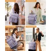 image:imageLOVEVOOK Laptop Backpack for Women Teacher Bag Work Backpack Purse Laptop Computer Back Pack Business Travel Backpack Nursing College Book bag 156inch BlackBeigeBrownPurplepurple