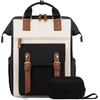 image:imageLOVEVOOK Laptop Backpack for Women Teacher Bag Work Backpack Purse Laptop Computer Back Pack Business Travel Backpack Nursing College Book bag 156inch BlackBeigeBrownBlackbeigebrown