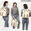 image:imageLOVEVOOK Laptop Backpack for Women Teacher Bag Work Backpack Purse Laptop Computer Back Pack Business Travel Backpack Nursing College Book bag 156inch BlackBeigeBrownBeigebrown