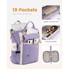 image:imageLOVEVOOK Laptop Backpack for Women Teacher Bag Work Backpack Purse Laptop Computer Back Pack Business Travel Backpack Nursing College Book bag 156inch BlackBeigeBrownPurplepurple