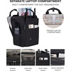 image:imageLOVEVOOK Laptop Backpack for Women Teacher Bag Work Backpack Purse Laptop Computer Back Pack Business Travel Backpack Nursing College Book bag 156inch BlackBeigeBrown1 Blackblack