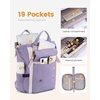 image:imageLOVEVOOK Laptop Backpack for Women Teacher Bag Work Backpack Purse Laptop Computer Back Pack Business Travel Backpack Nursing College Book bag 156inch BlackBeigeBrownPurplepurple