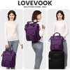 image:imageLOVEVOOK Laptop Backpack for Women Teacher Bag Work Backpack Purse Laptop Computer Back Pack Business Travel Backpack Nursing College Book bag 156inch BlackBeigeBrownDark Purpleblack