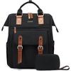 image:imageLOVEVOOK Laptop Backpack for Women Teacher Bag Work Backpack Purse Laptop Computer Back Pack Business Travel Backpack Nursing College Book bag 156inch BlackBeigeBrown1 Blackbrown