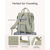 image:imageLOVEVOOK Laptop Backpack for Women with Giant Tumbler Holder Pocket for Travel Work Nurse TeacherBean Green Beige