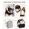 image:imageLOVEVOOK Laptop Backpack for Women with Giant Tumbler Holder Pocket for Travel Work Nurse TeacherBlack White Brown