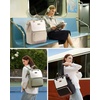 image:imageLOVEVOOK Laptop Backpack for Women with Giant Tumbler Holder Pocket for Travel Work Nurse TeacherBlack White Brown