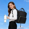 image:imageLOVEVOOK Laptop Backpack for Women with Giant Tumbler Holder Pocket for Travel Work Nurse TeacherBlackdiamond Pattern