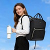 image:imageLOVEVOOK Laptop Backpack for Women with Giant Tumbler Holder Pocket for Travel Work Nurse TeacherBlackv Stitch
