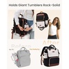 image:imageLOVEVOOK Laptop Backpack for Women with Giant Tumbler Holder Pocket for Travel Work Nurse TeacherKhaki Coffee