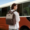 image:imageLOVEVOOK Laptop Backpack for Women with Giant Tumbler Holder Pocket for Travel Work Nurse TeacherKhaki Coffee