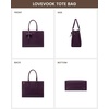 image:imageLOVEVOOK Laptop Lunch Tote Bag for Women for Work with Insulated Lunch Compartment 156 Inch Large Capacity Computer Handbag