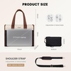 image:imageLOVEVOOK Laptop Tote Bag for WomenCanvas Work Tote Bag for Women with Clutch Purse156 Inch Computer Briefcase BagProfessional Teacher Business Office BagLightweight Shoulder TravelBlack and White Brown