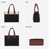 image:imageLOVEVOOK Laptop Tote Bag for WomenCanvas Work Tote Bag for Women with Clutch Purse156 Inch Computer Briefcase BagProfessional Teacher Business Office BagLightweight Shoulder TravelBlack and White Brown