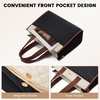 image:imageLOVEVOOK Laptop Tote Bag for WomenCanvas Work Tote Bag for Women with Clutch Purse156 Inch Computer Briefcase BagProfessional Teacher Business Office BagLightweight Shoulder TravelBlack and White Brown