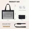 image:imageLOVEVOOK Laptop Tote Bag for WomenCanvas Work Tote Bag for Women with Clutch Purse156 Inch Computer Briefcase BagProfessional Teacher Business Office BagLightweight Shoulder TravelBlack