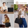 image:imageLOVEVOOK Laptop Tote Bag for WomenCanvas Work Tote Bag for Women with Clutch Purse156 Inch Computer Briefcase BagProfessional Teacher Business Office BagLightweight Shoulder TravelBlack